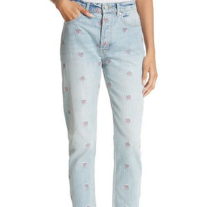 La Vie Rebecca Taylor Beatrice Embroidered Jeans